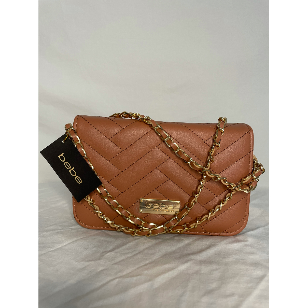 Vegan leather handbag BEBE Beige in 